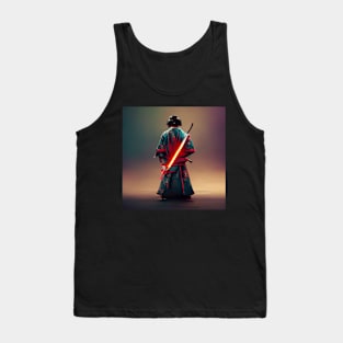 Samurai with a glowing sword - best selling Tank Top